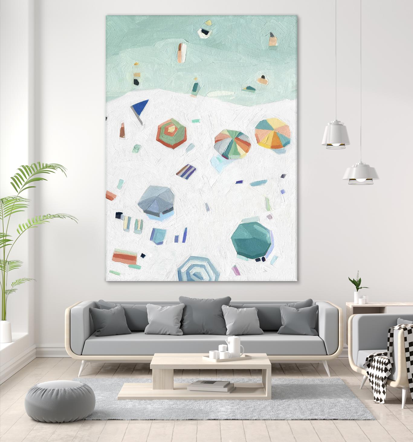 Beach Vista II by Emma Scarvey on GIANT ART - green coastal & tropical beach 