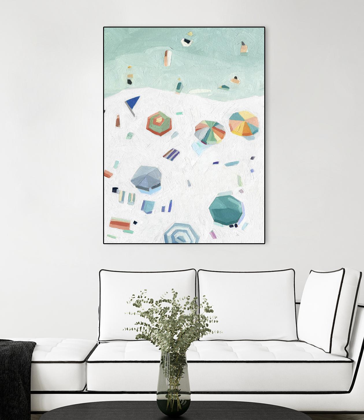 Beach Vista II by Emma Scarvey on GIANT ART - green coastal & tropical beach 