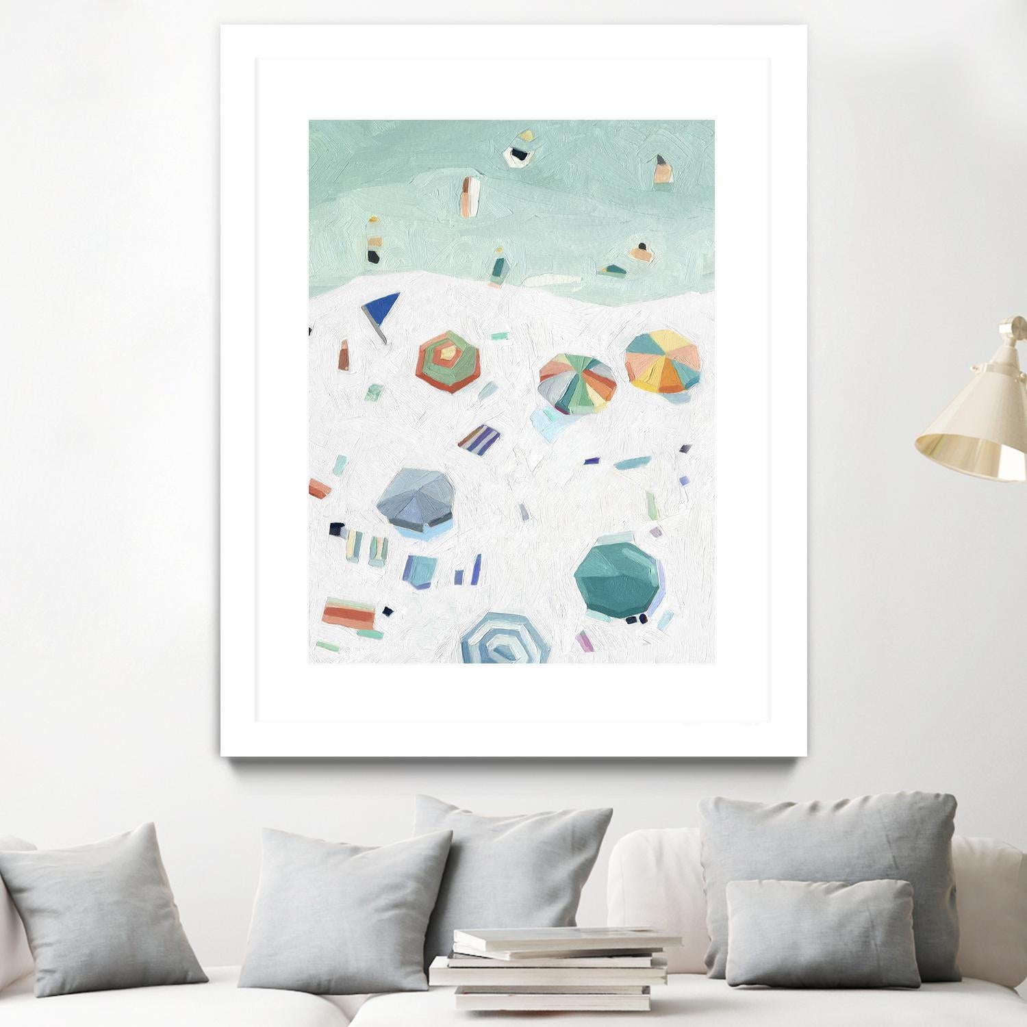 Beach Vista II by Emma Scarvey on GIANT ART - green coastal & tropical beach 