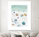 Beach Vista II by Emma Scarvey on GIANT ART - green coastal & tropical beach 