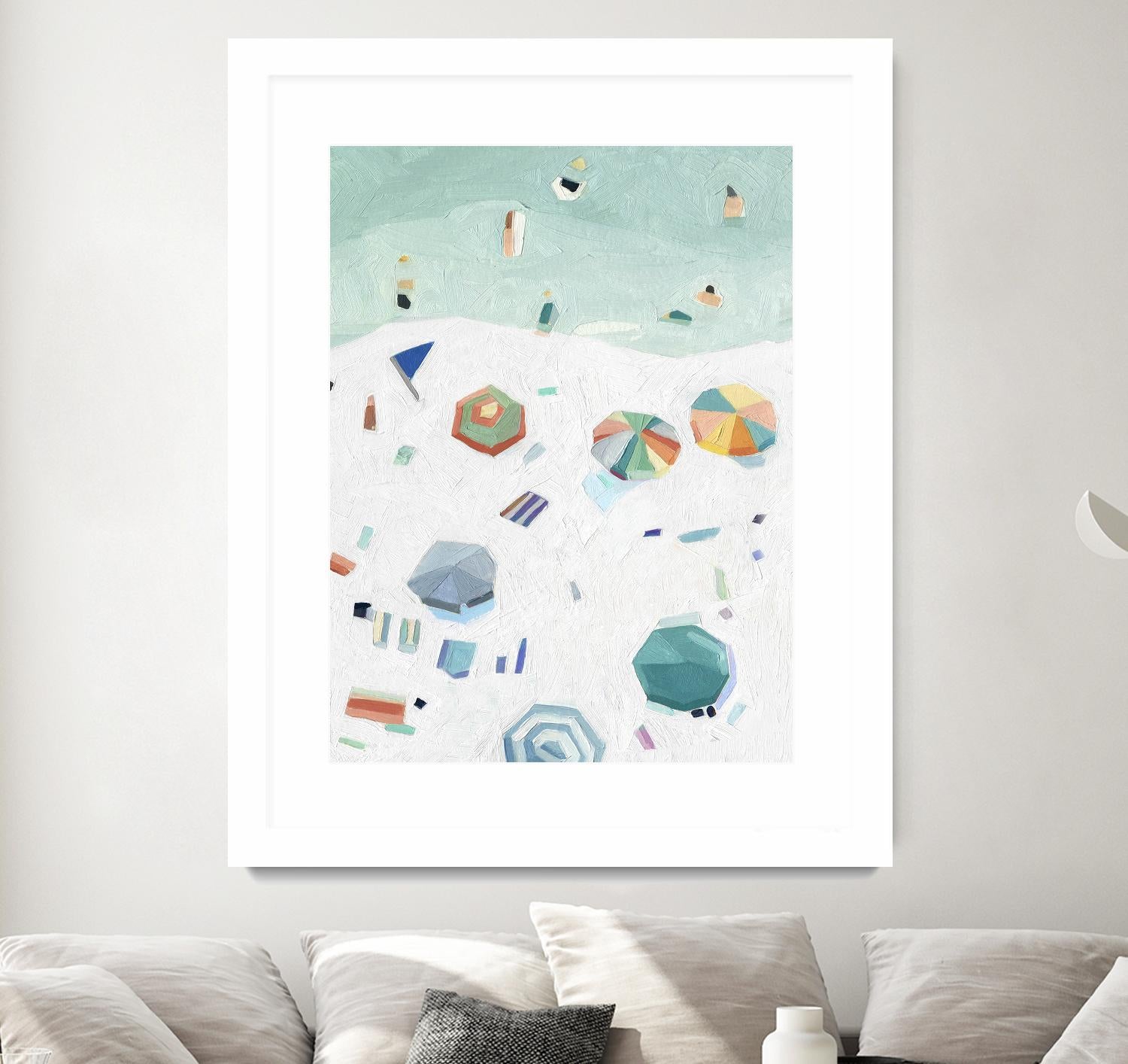 Beach Vista II by Emma Scarvey on GIANT ART - green coastal & tropical beach 