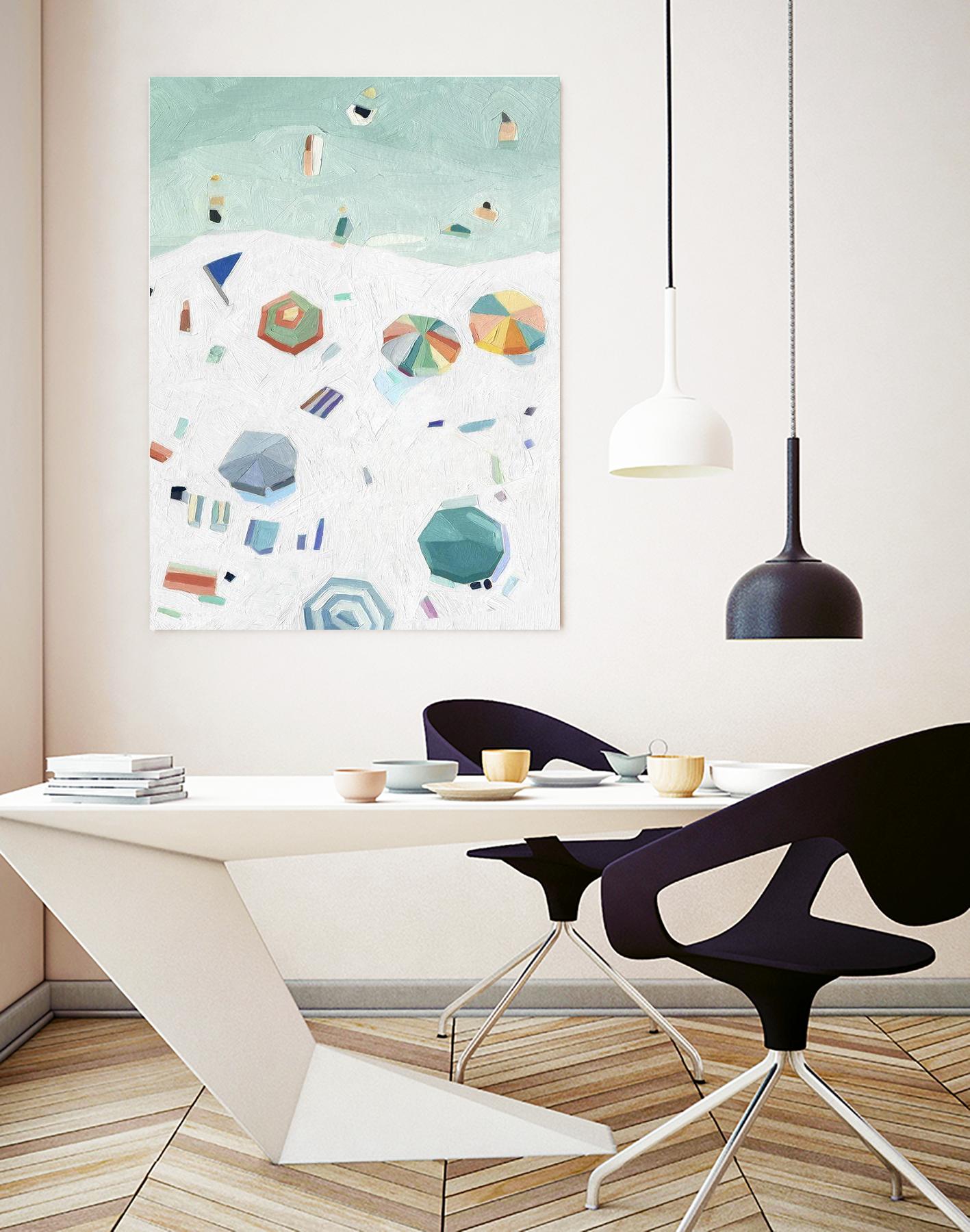 Beach Vista II by Emma Scarvey on GIANT ART - green coastal & tropical beach 