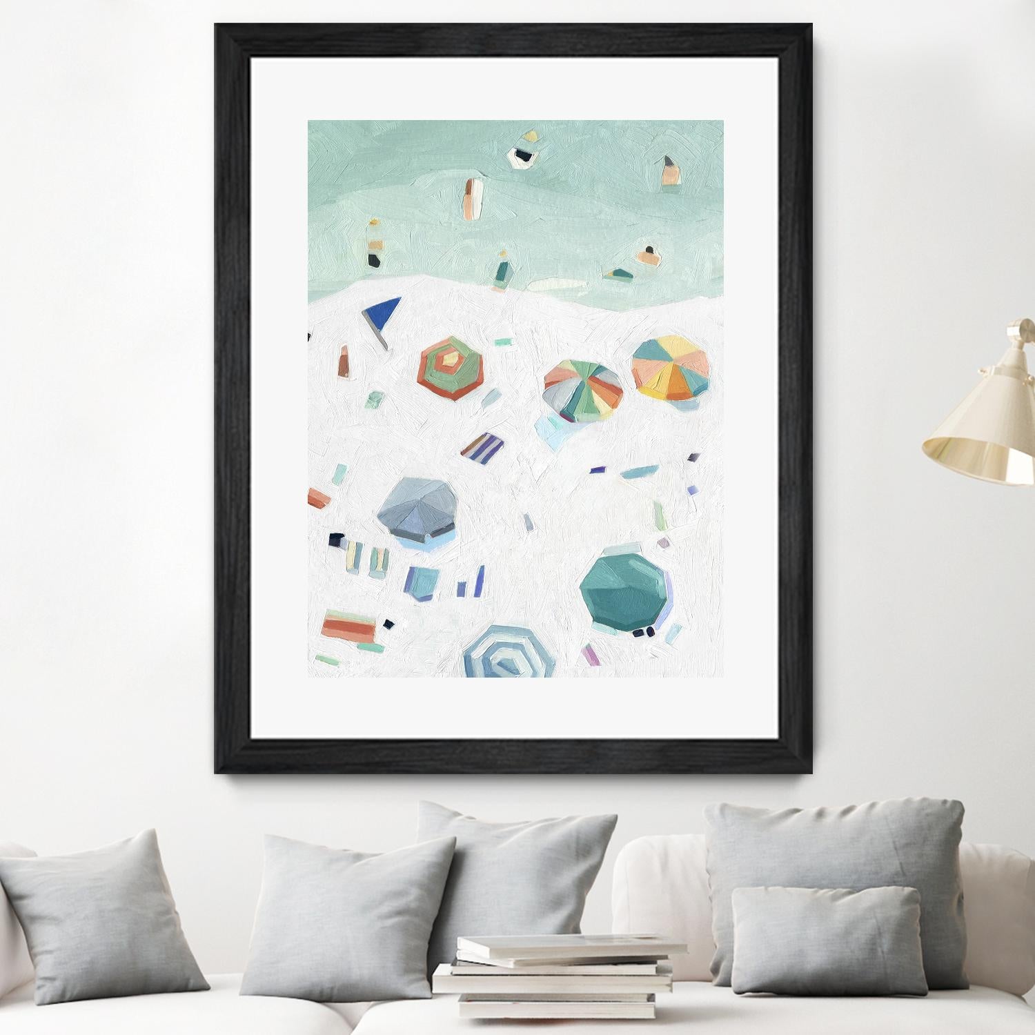 Beach Vista II by Emma Scarvey on GIANT ART - green coastal & tropical beach 