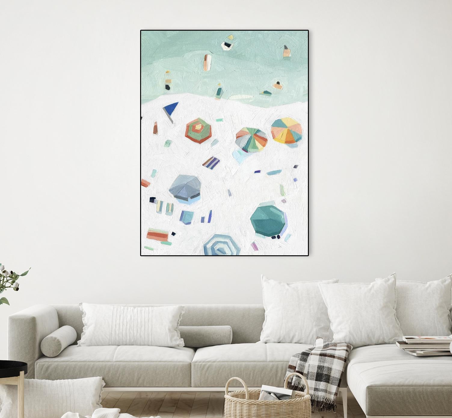 Beach Vista II by Emma Scarvey on GIANT ART - green coastal & tropical beach 