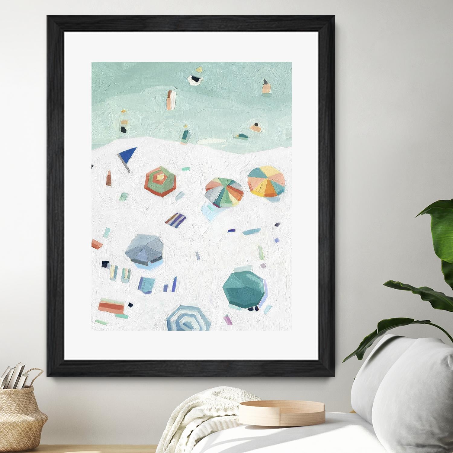 Beach Vista II by Emma Scarvey on GIANT ART - green coastal & tropical beach 
