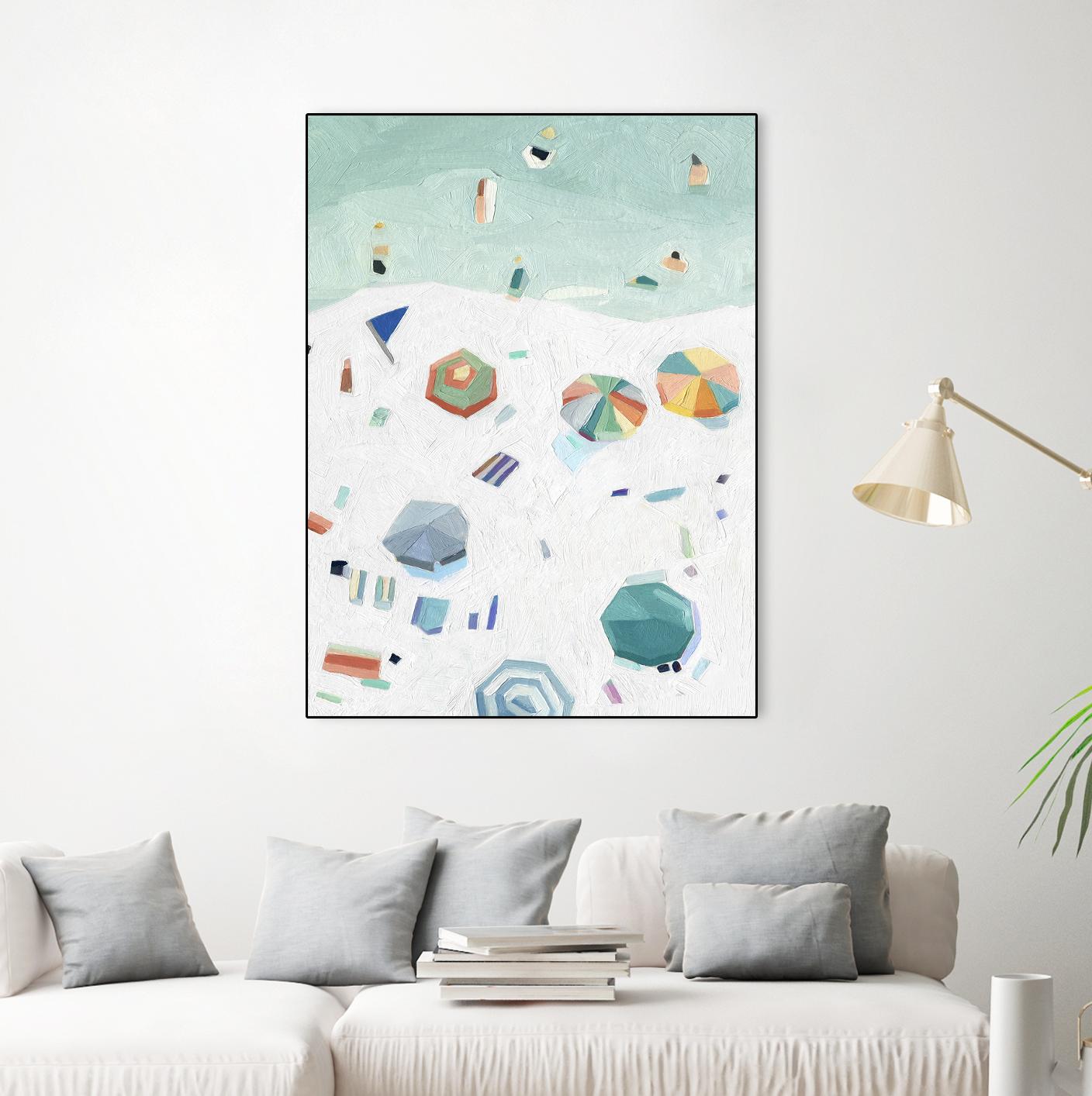 Beach Vista II by Emma Scarvey on GIANT ART - green coastal & tropical beach 