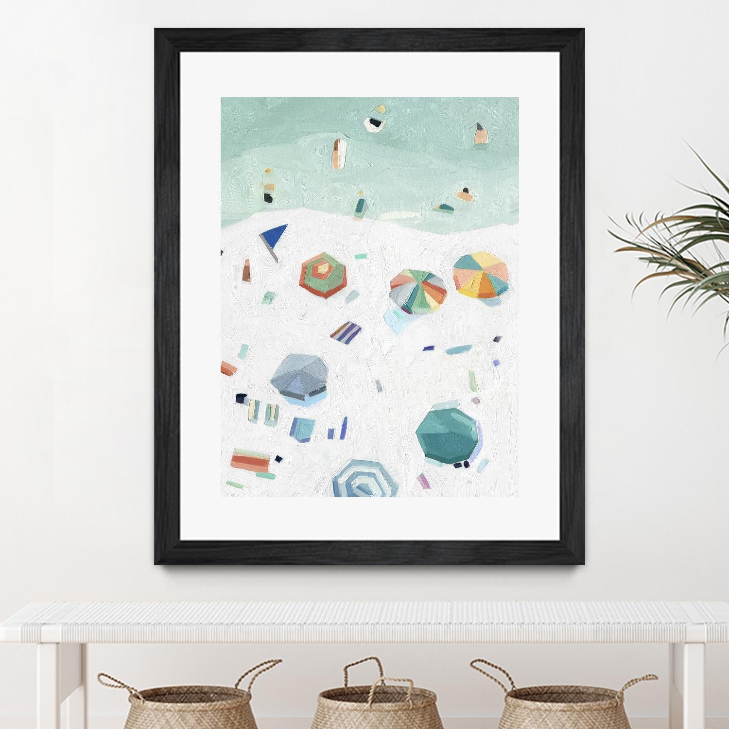 Beach Vista II by Emma Scarvey on GIANT ART - green coastal & tropical beach 