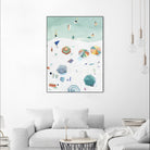Beach Vista II by Emma Scarvey on GIANT ART - green coastal & tropical beach 