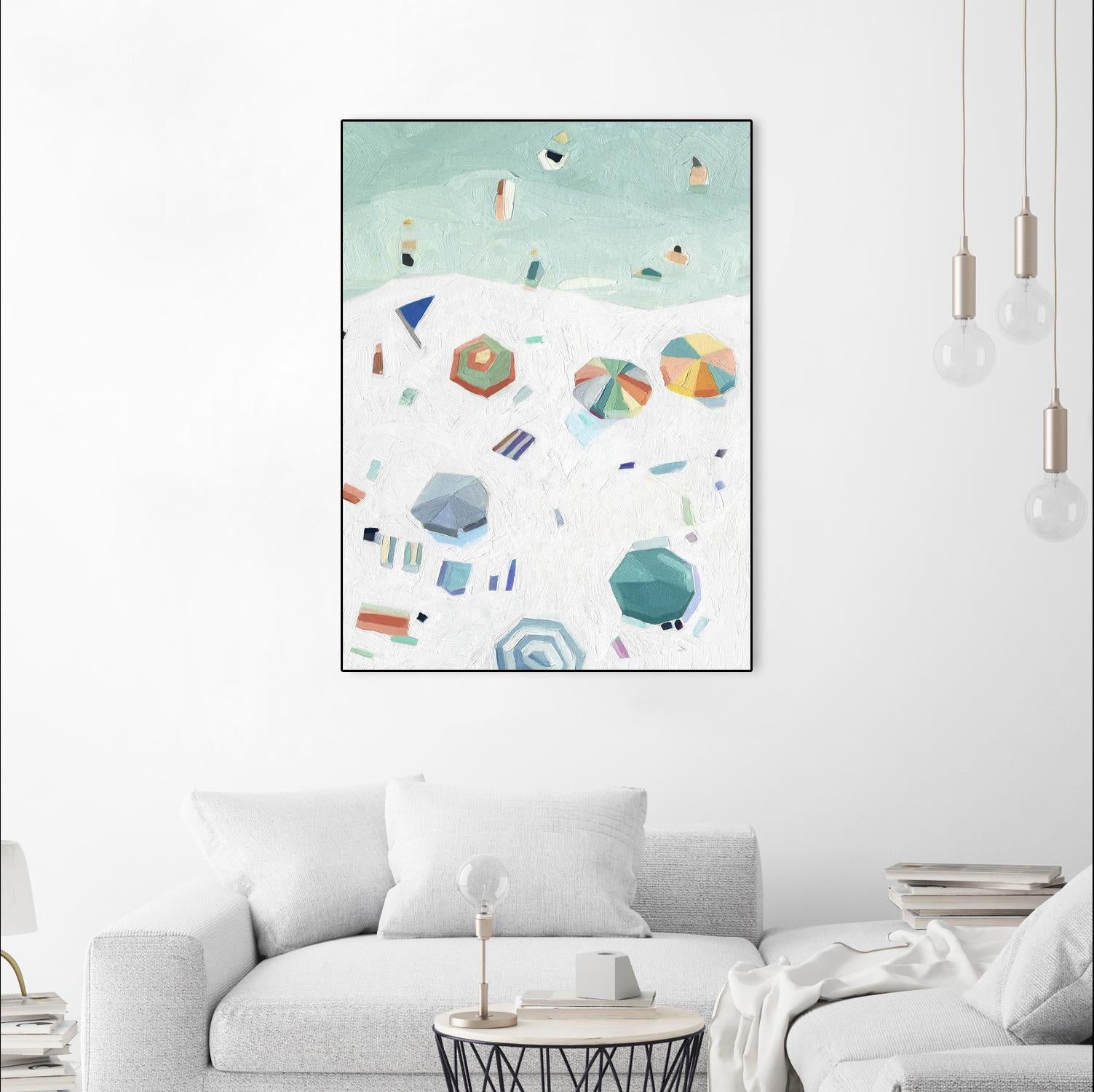 Beach Vista II by Emma Scarvey on GIANT ART - green coastal & tropical beach 