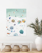Beach Vista II by Emma Scarvey on GIANT ART - green coastal & tropical beach 