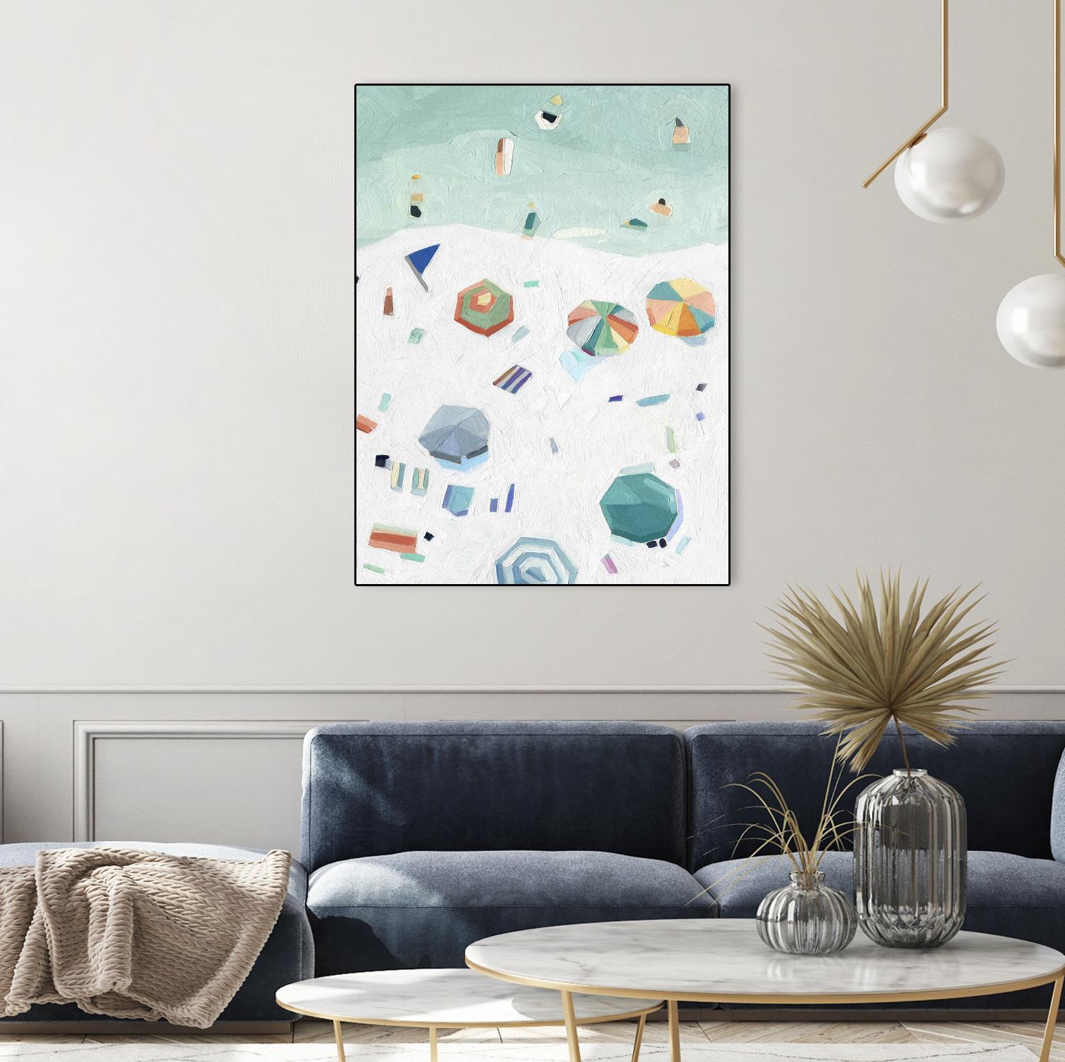 Beach Vista II by Emma Scarvey on GIANT ART - green coastal & tropical beach 