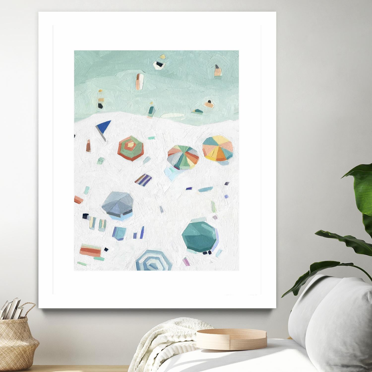 Beach Vista II by Emma Scarvey on GIANT ART - green coastal & tropical beach 