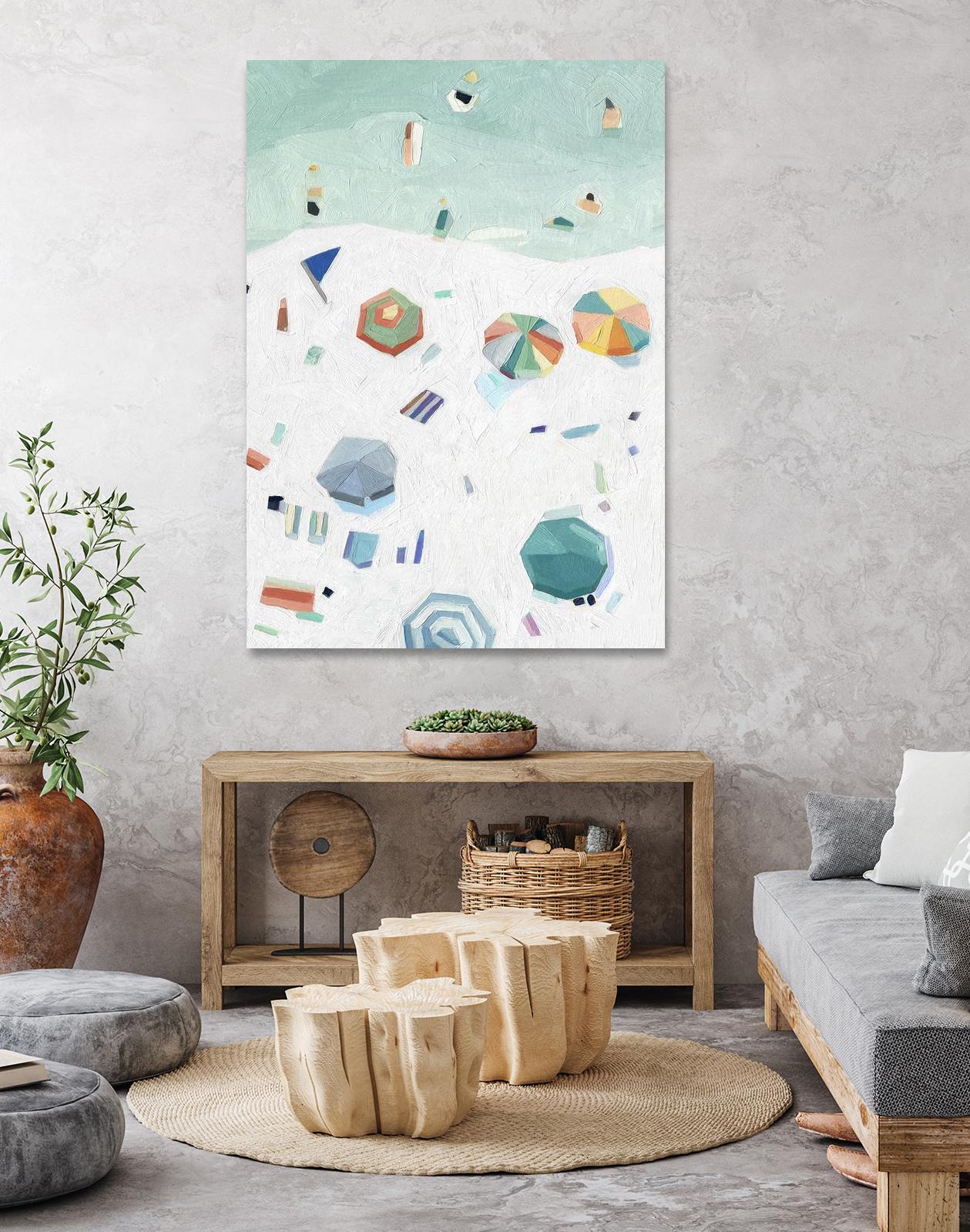Beach Vista II by Emma Scarvey on GIANT ART - green coastal & tropical beach 