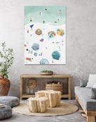 Beach Vista II by Emma Scarvey on GIANT ART - green coastal & tropical beach 