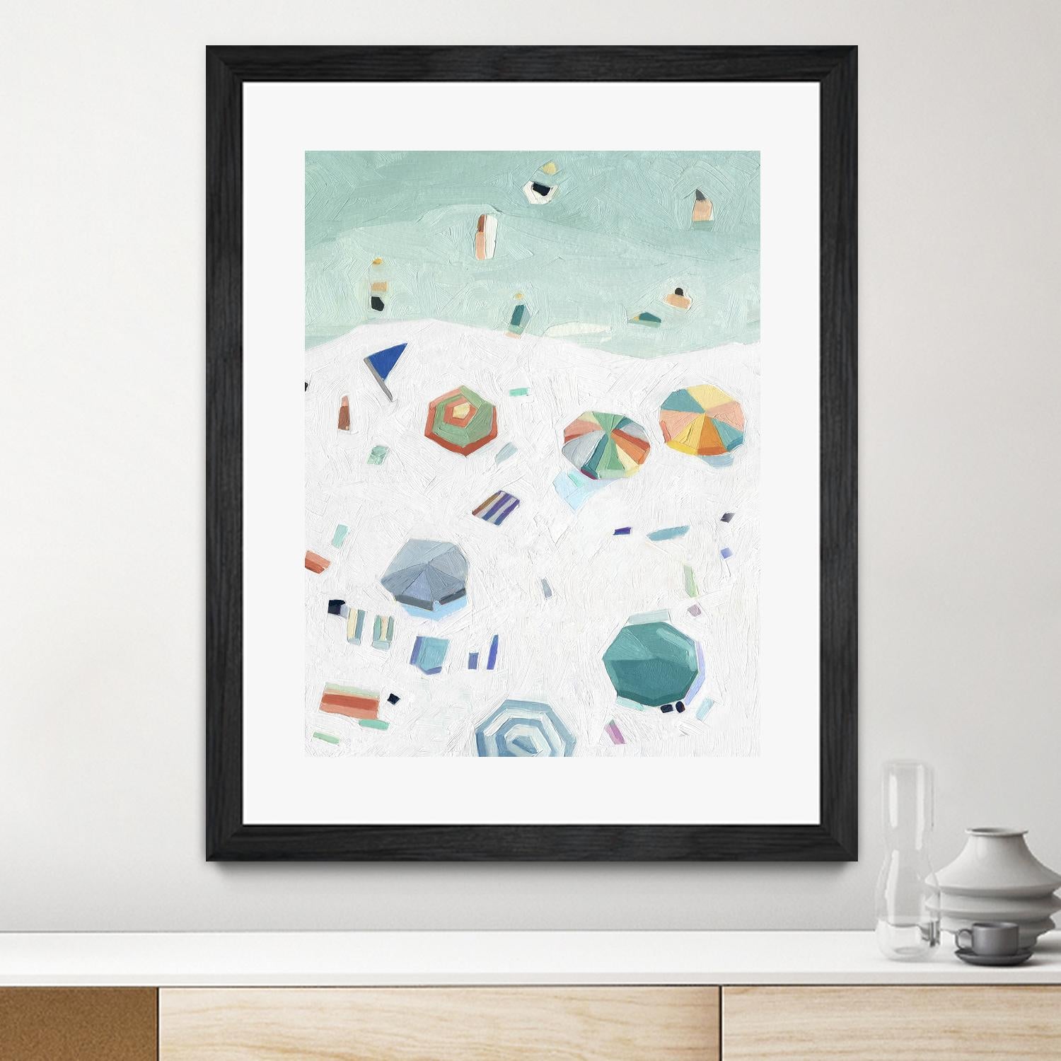 Beach Vista II by Emma Scarvey on GIANT ART - green coastal & tropical beach 