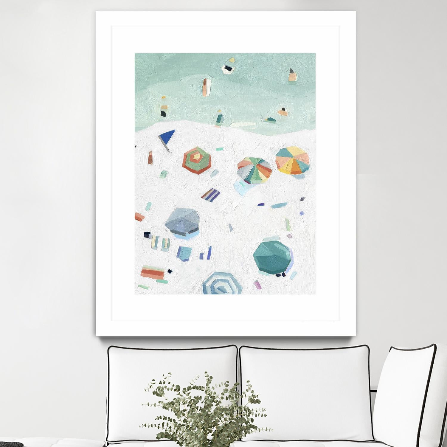 Beach Vista II by Emma Scarvey on GIANT ART - green coastal & tropical beach 