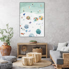 Beach Vista II by Emma Scarvey on GIANT ART - green coastal & tropical beach 
