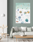 Beach Vista II by Emma Scarvey on GIANT ART - green coastal & tropical beach 