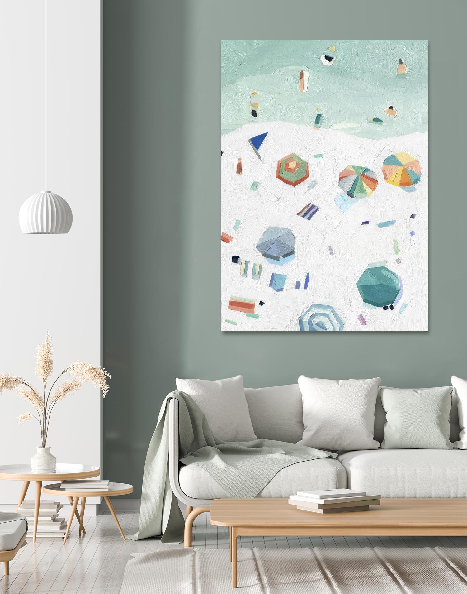 Beach Vista II by Emma Scarvey on GIANT ART - green coastal & tropical beach 
