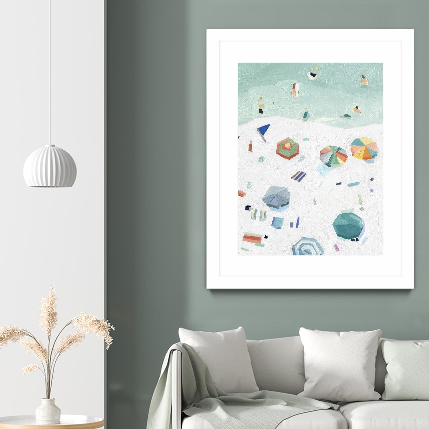 Beach Vista II by Emma Scarvey on GIANT ART - green coastal & tropical beach 