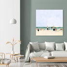 Family Vacation I by Emma Scarvey on GIANT ART - pink coastal & tropical abstract