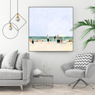 Family Vacation I by Emma Scarvey on GIANT ART - pink coastal & tropical abstract