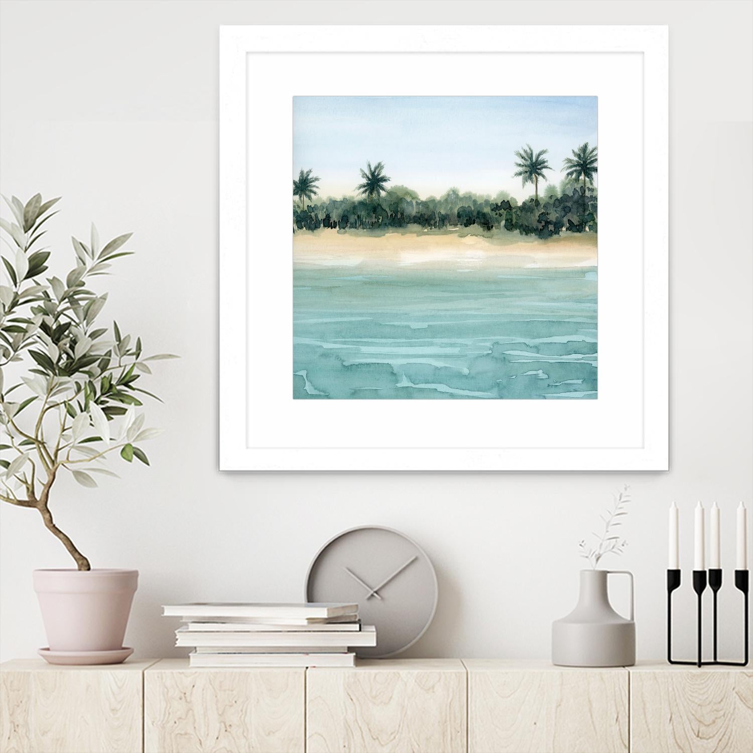 Paradis II by Grace Popp on GIANT ART - beige landscapes & seascapes beach