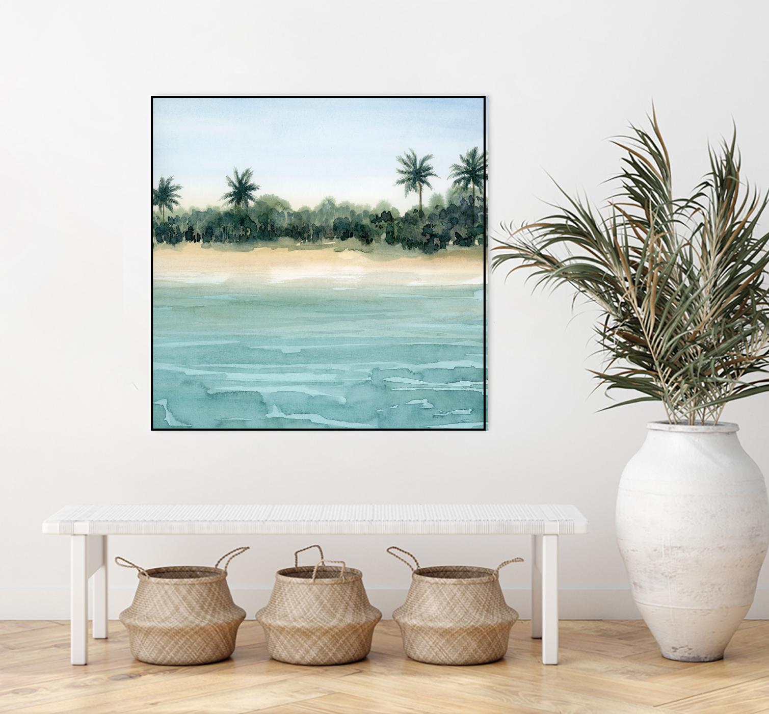 Paradis II by Grace Popp on GIANT ART - beige landscapes & seascapes beach