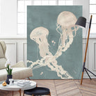 Jellyfish Dance II by Grace Popp on GIANT ART - blue coastal & tropical abstract