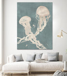 Jellyfish Dance II by Grace Popp on GIANT ART - blue coastal & tropical abstract