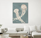 Jellyfish Dance II by Grace Popp on GIANT ART - blue coastal & tropical abstract