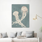 Jellyfish Dance II by Grace Popp on GIANT ART - blue coastal & tropical abstract