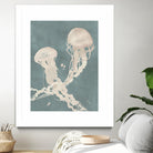 Jellyfish Dance II by Grace Popp on GIANT ART - blue coastal & tropical abstract