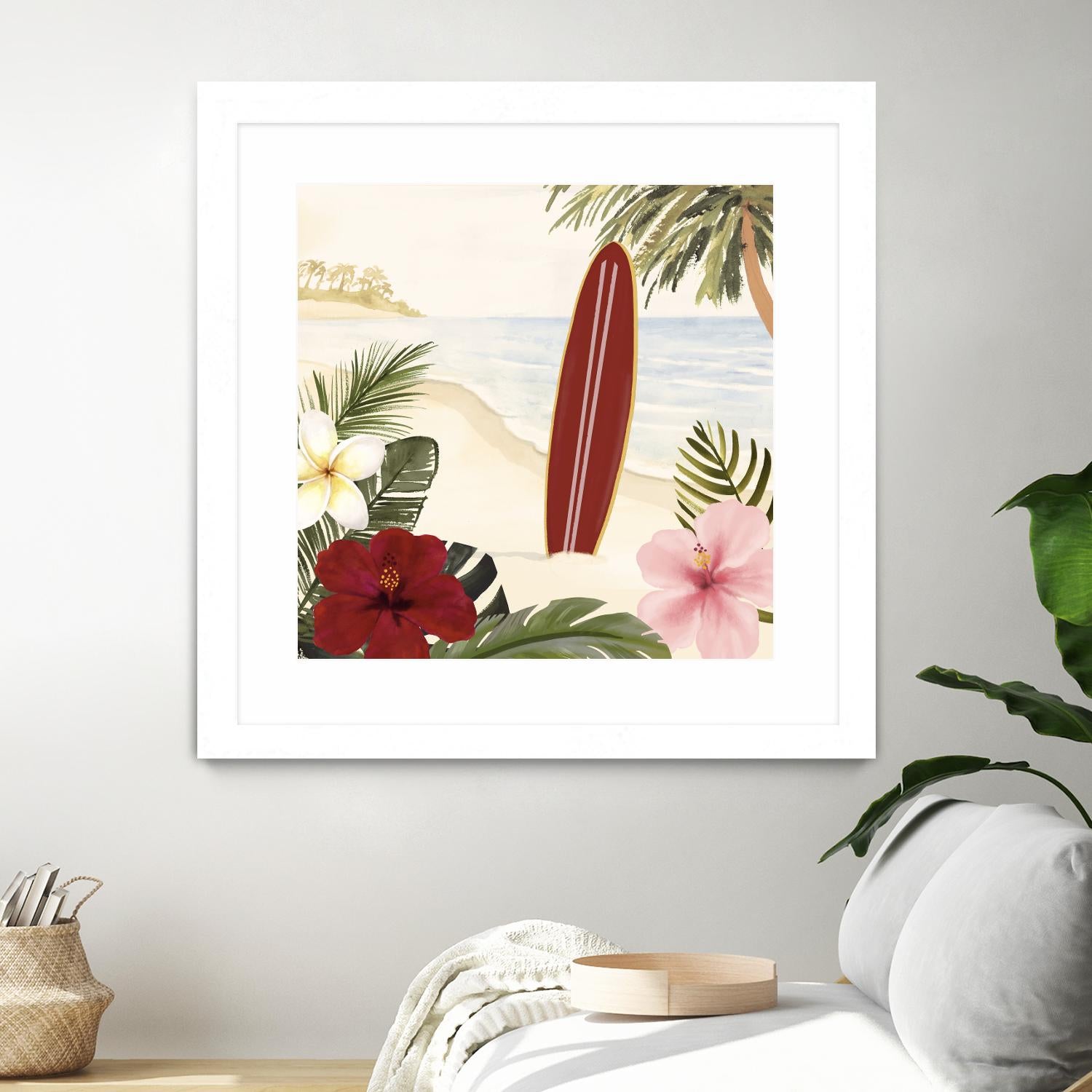 Aloha II by Victoria Borges on GIANT ART - red coastal & tropical abstract