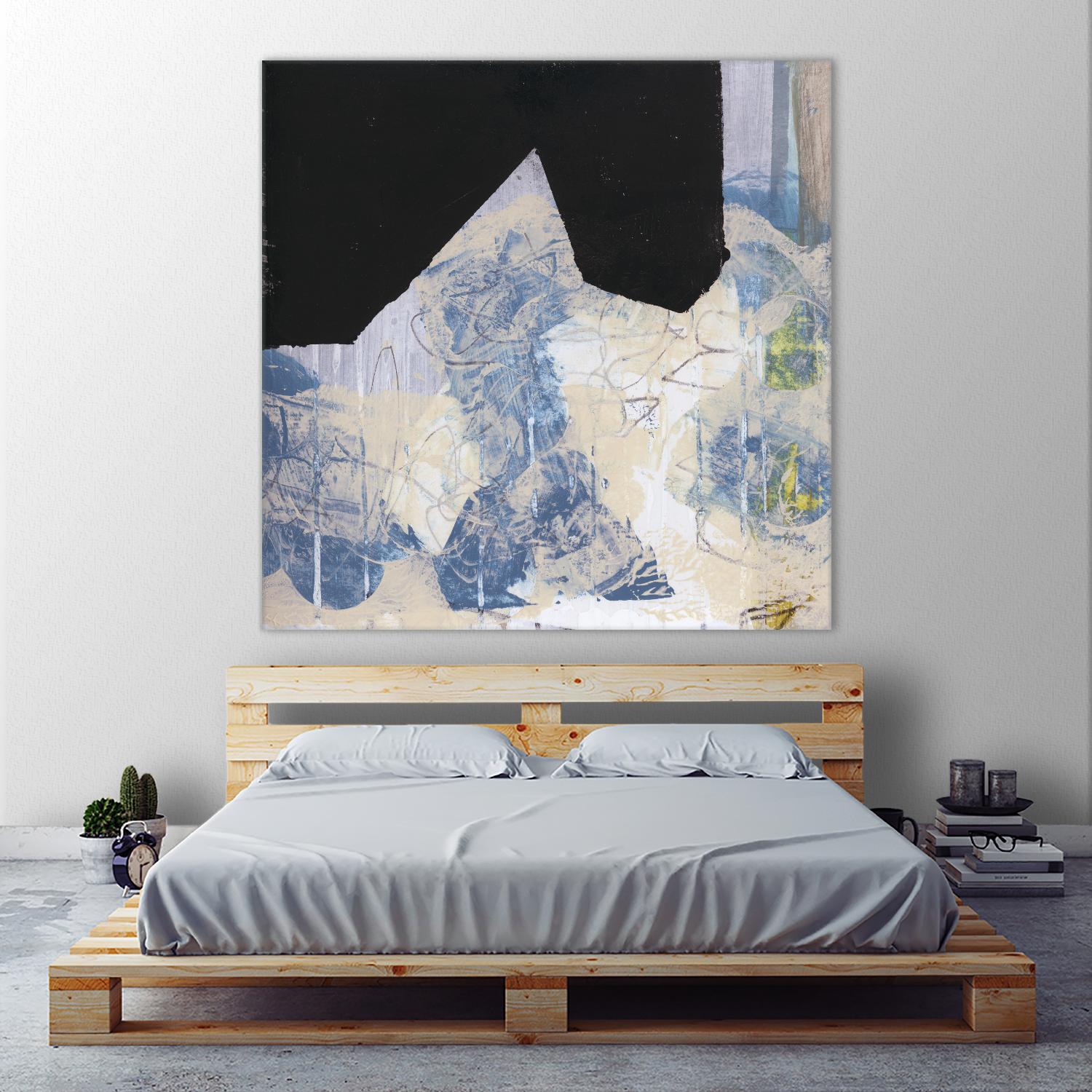 Blue & Black II by Bellissimo Art on GIANT ART - beige abstract abstract