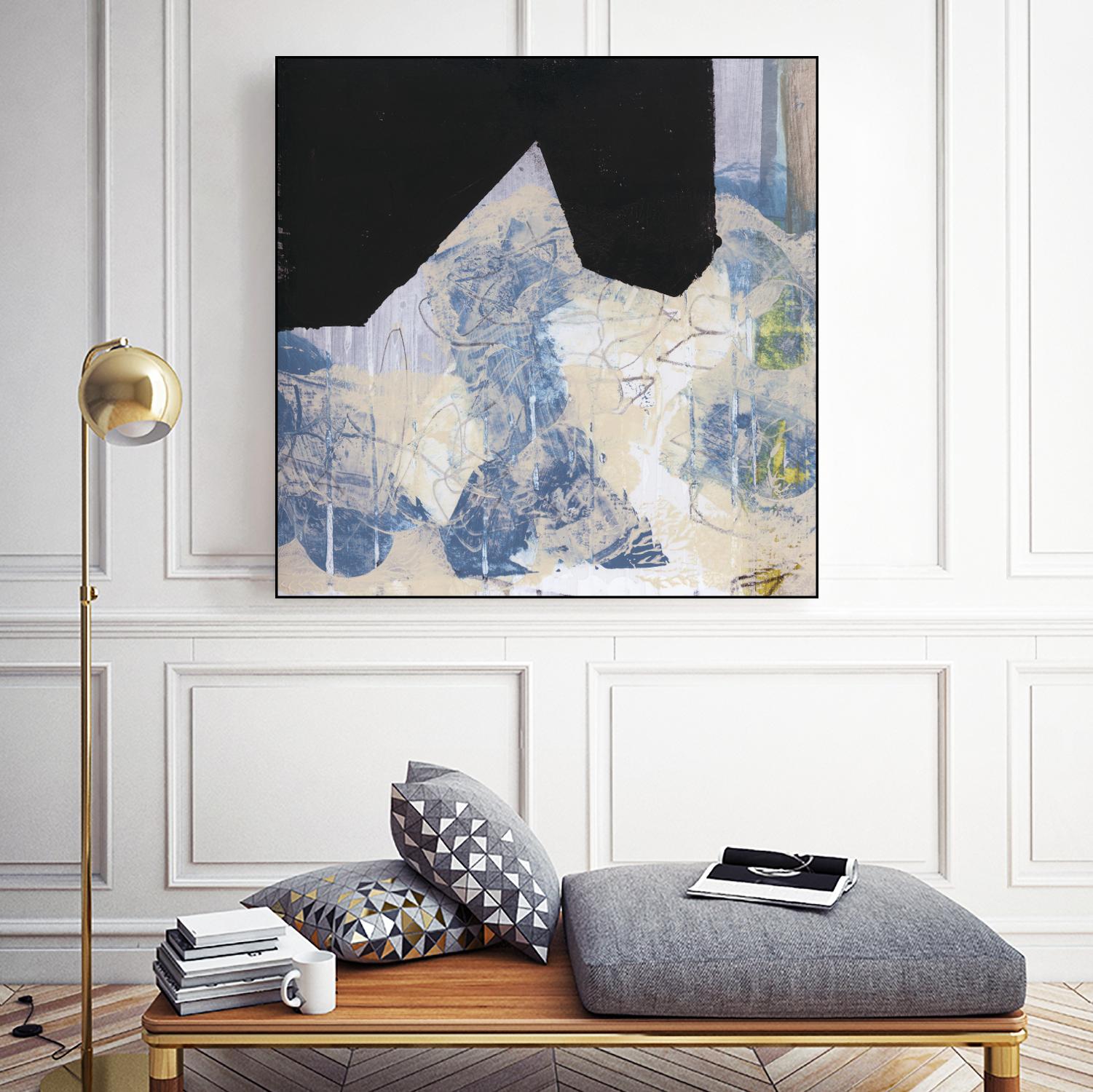 Blue & Black II by Bellissimo Art on GIANT ART - beige abstract abstract