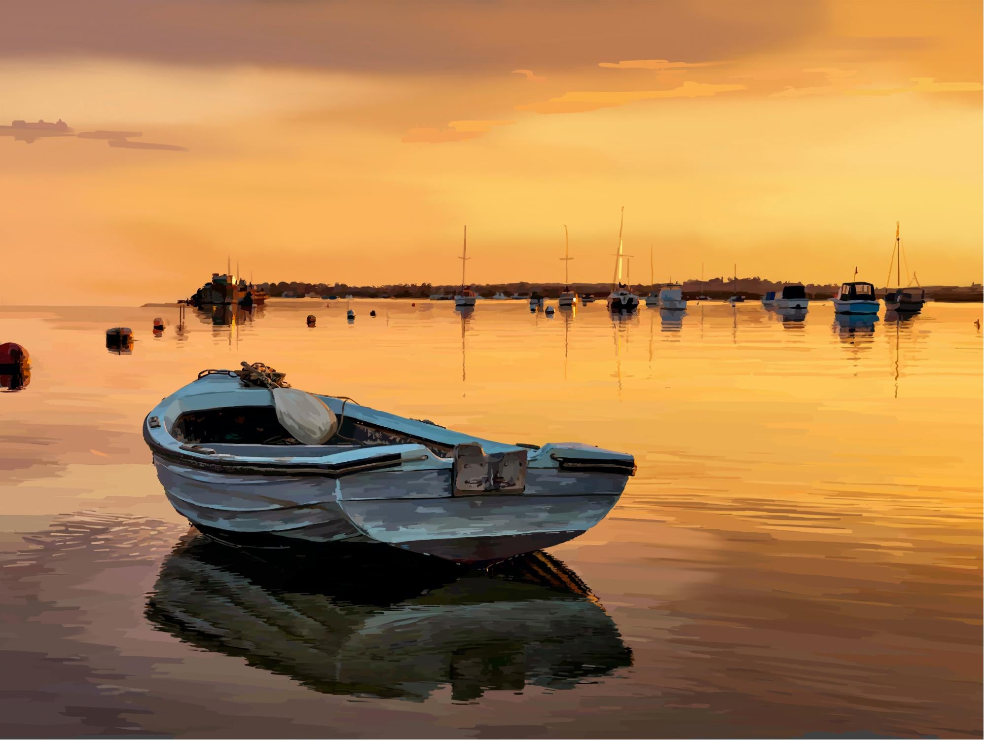 In the Golden Light III by Emily Kalina on GIANT ART - orange coastal & tropical horizon