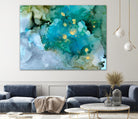 Aqua Brume I by Victoria Borges on GIANT ART - gold abstract abstract