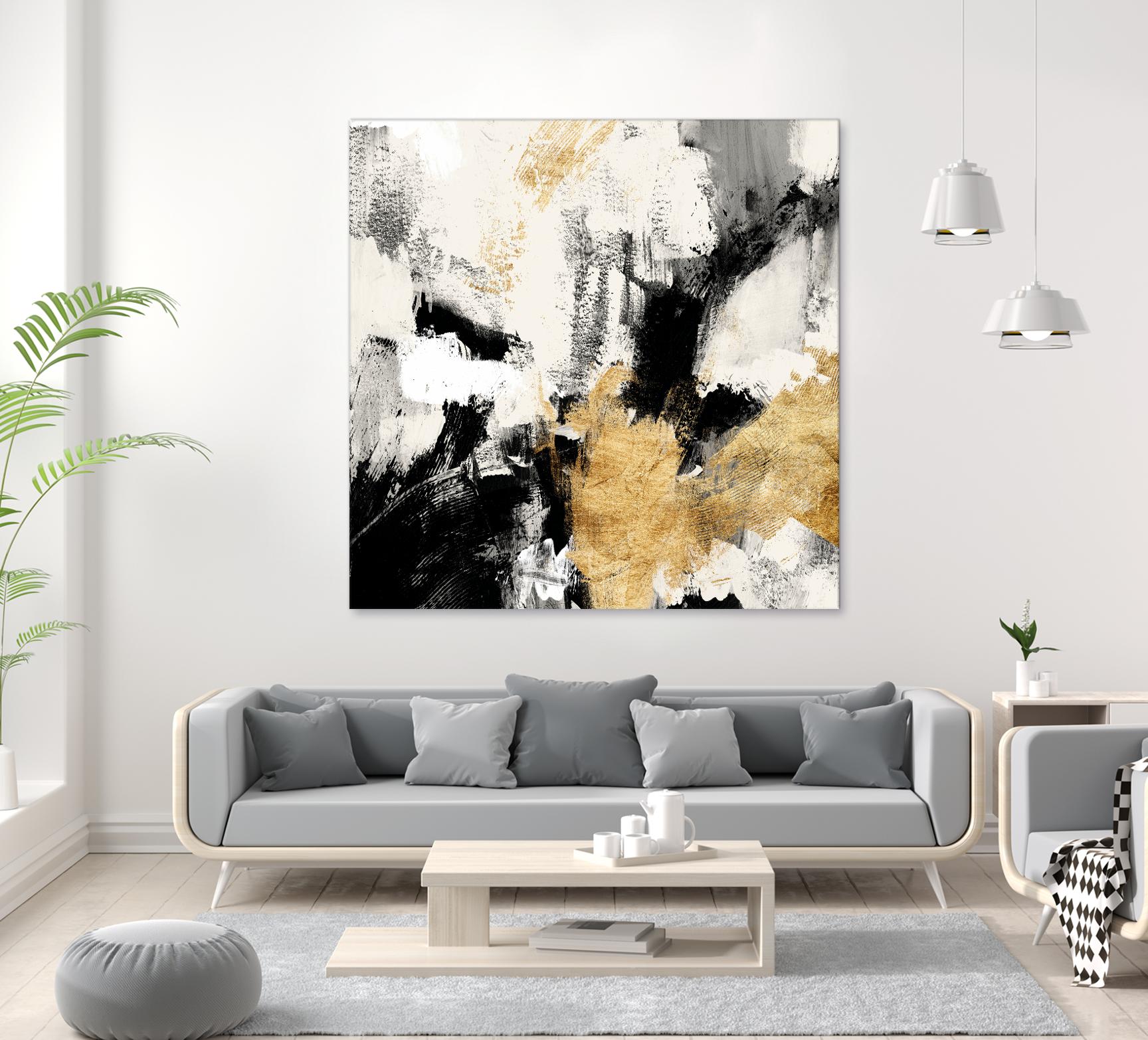 Neutral Gold Collage II by Victoria Borges on GIANT ART - gold abstract abstract