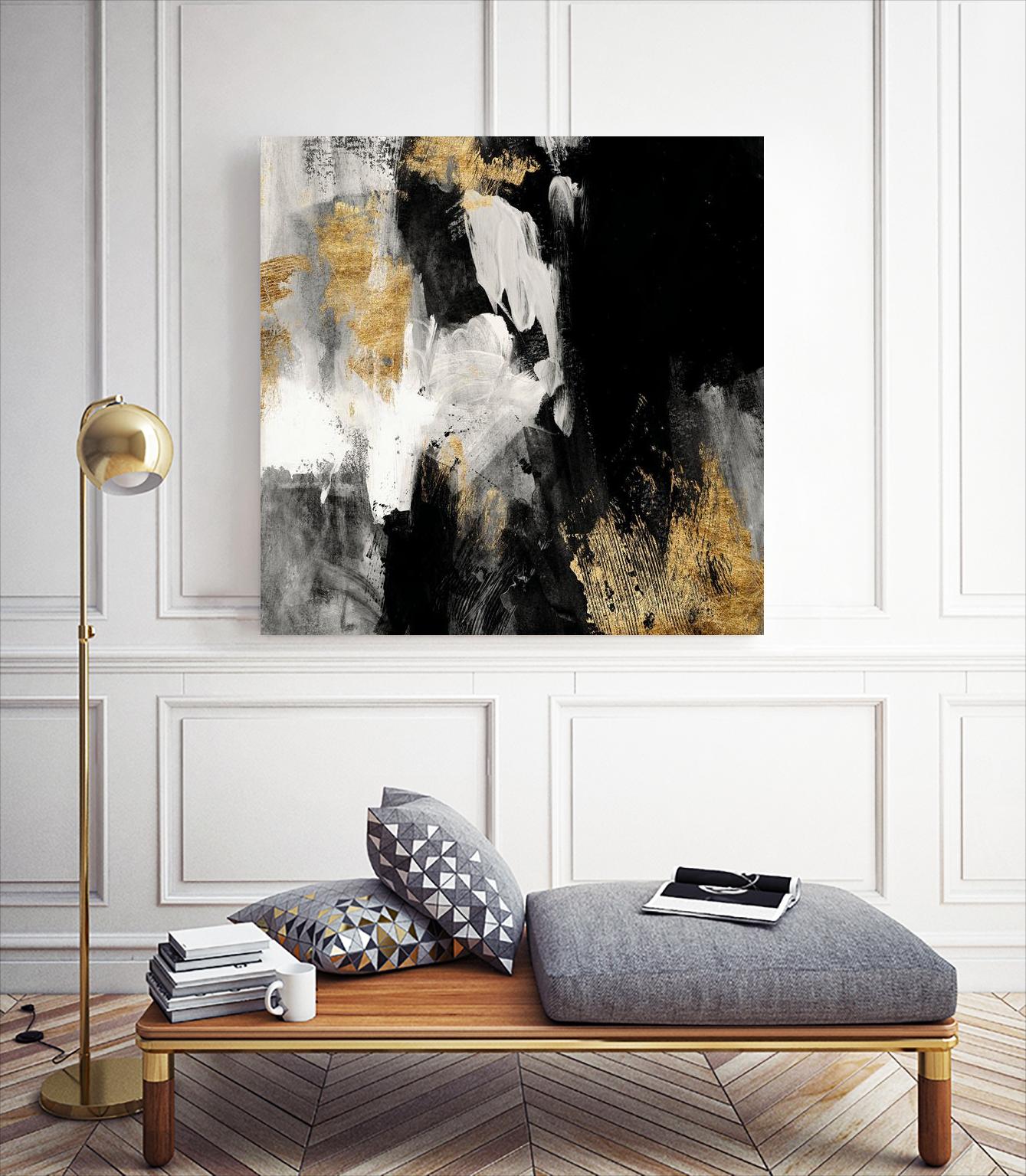 Neutral Gold Collage III by Victoria Borges on GIANT ART - grey  abstract abstract 