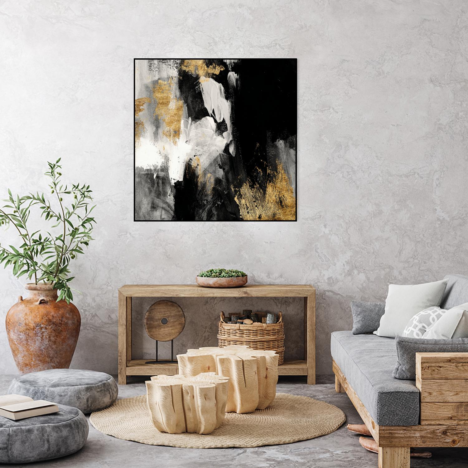 Neutral Gold Collage III by Victoria Borges on GIANT ART - grey  abstract abstract 
