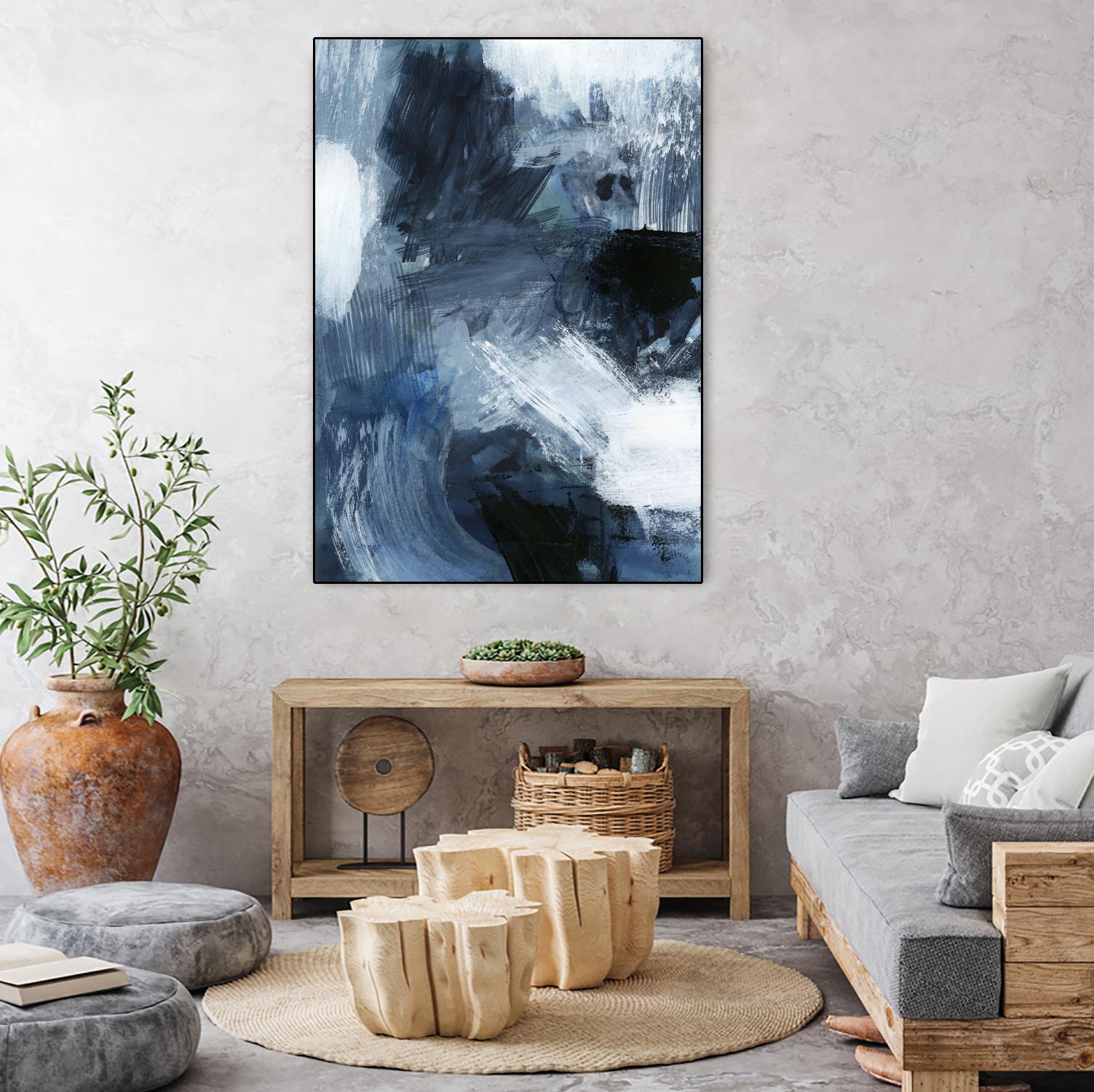 Composition in Blue III by Victoria Barnes on GIANT ART - blue abstract abstract