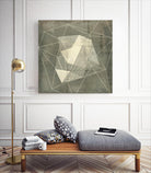 Geomolecule Blueprint I by Jennifer Goldberger on GIANT ART - grey  abstract abstract 