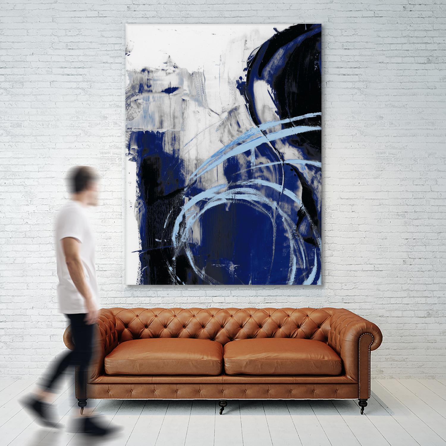 Indigo Interlude I by Ethan Harper on GIANT ART - blue  abstract abstract 