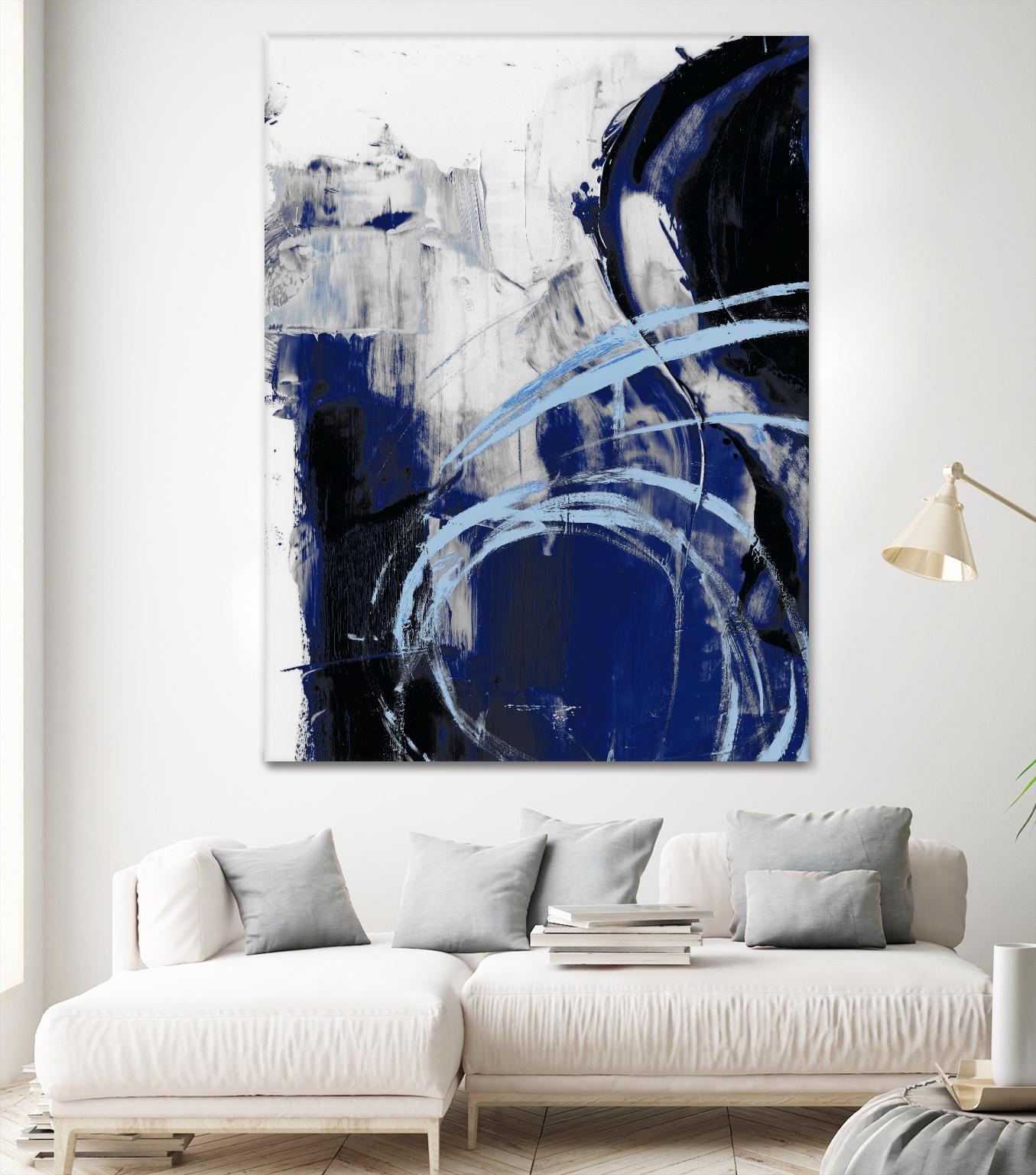 Indigo Interlude I by Ethan Harper on GIANT ART - blue  abstract abstract 