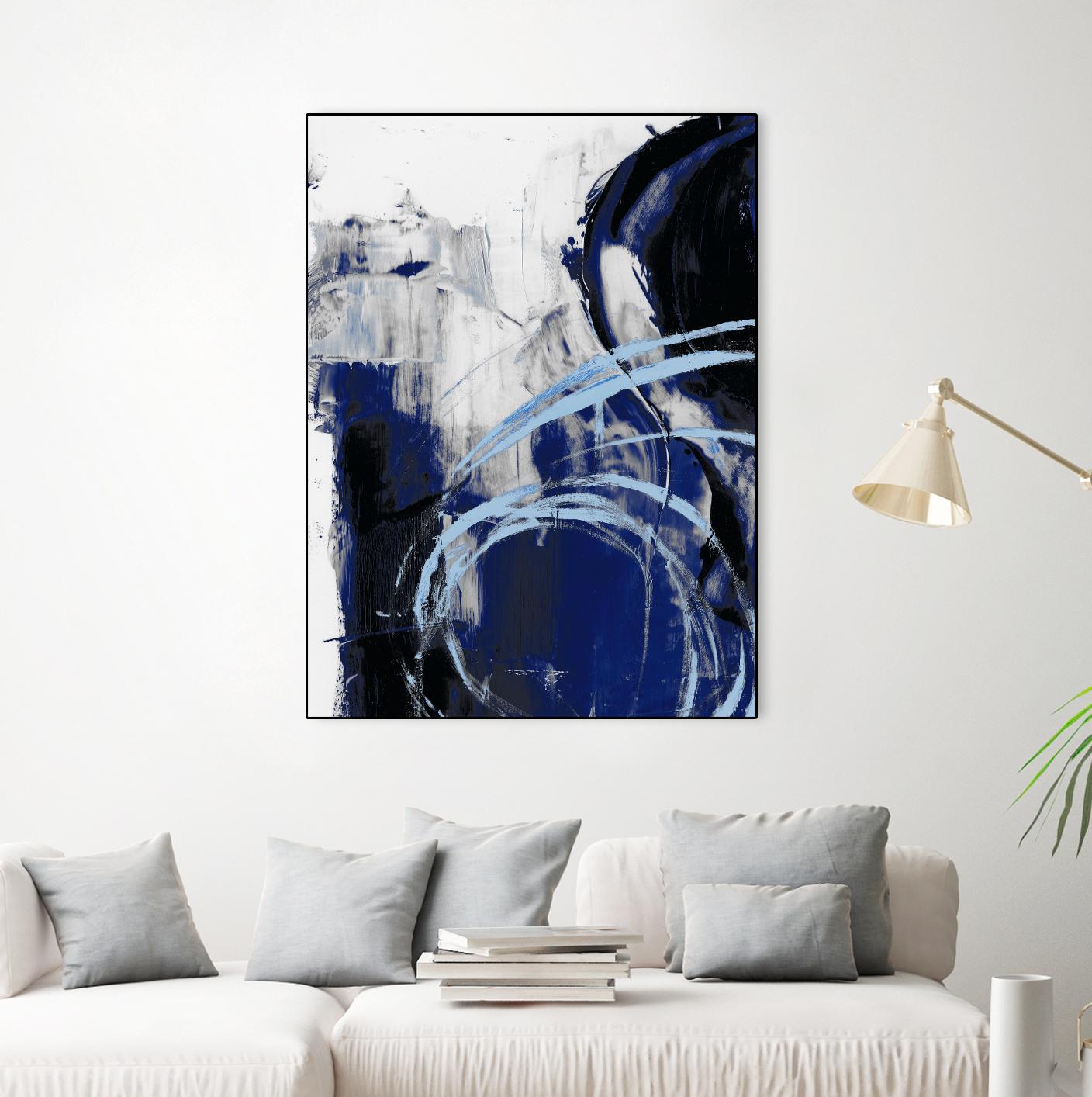 Indigo Interlude I by Ethan Harper on GIANT ART - blue  abstract abstract 