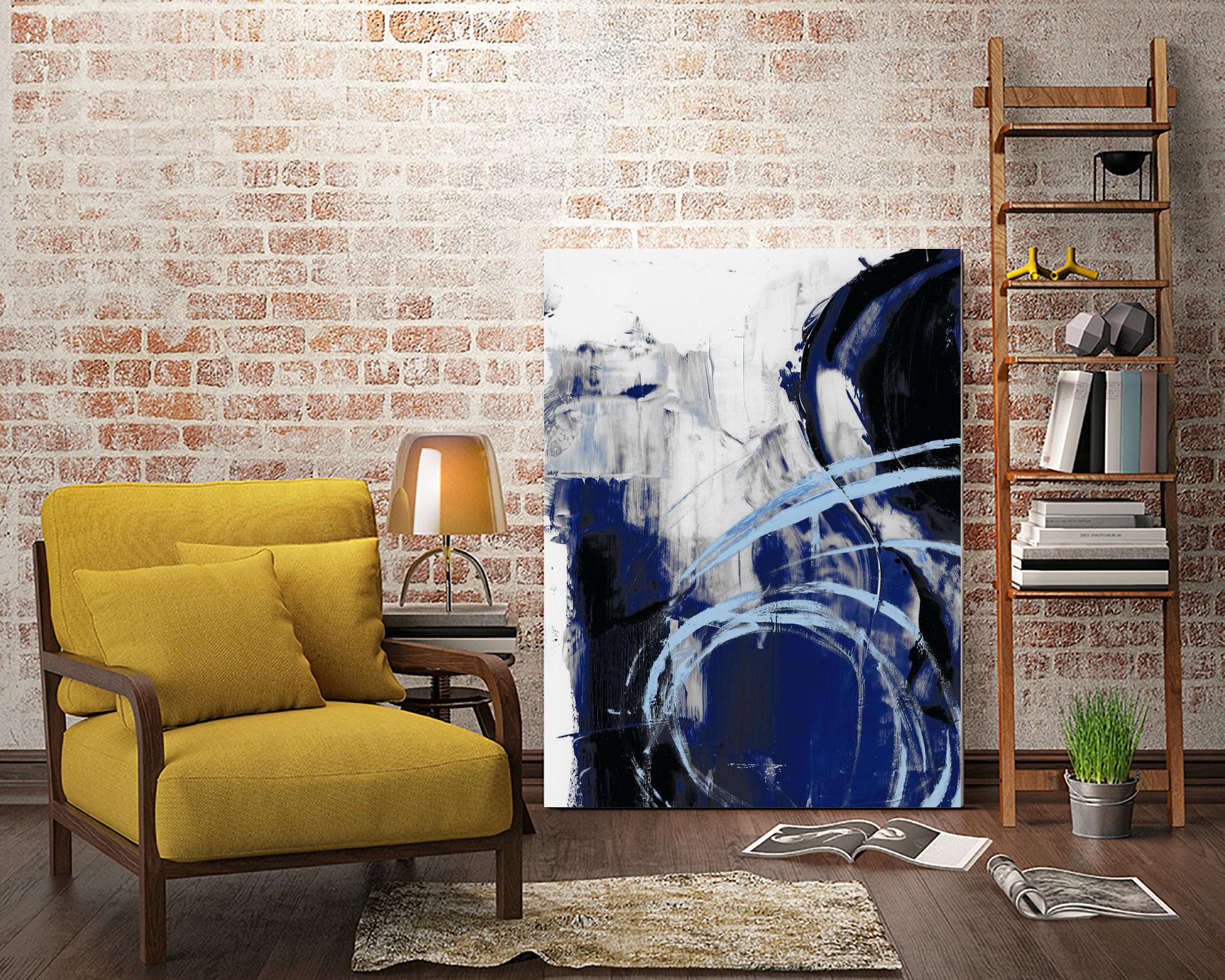 Indigo Interlude I by Ethan Harper on GIANT ART - blue  abstract abstract 