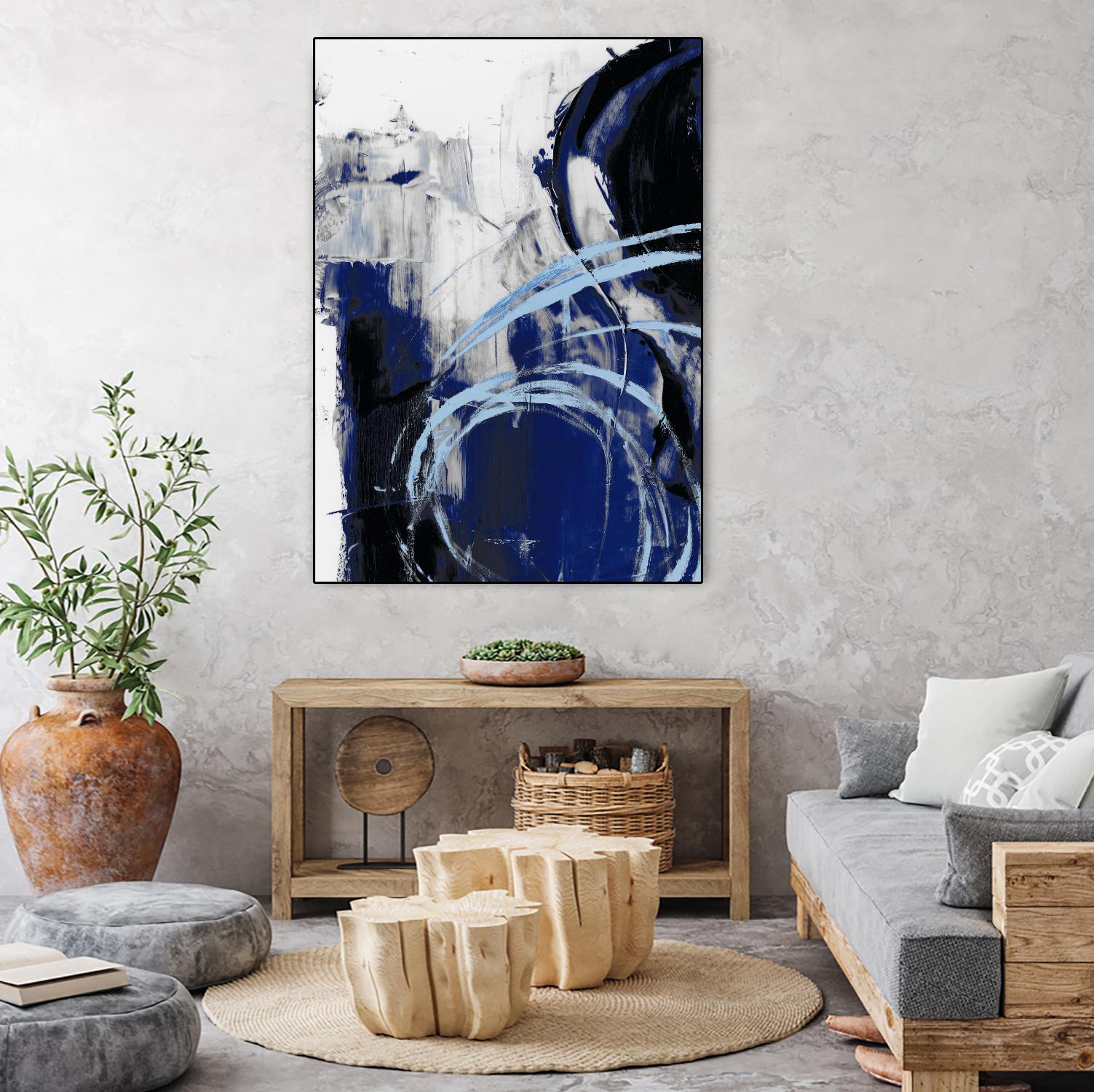 Indigo Interlude I by Ethan Harper on GIANT ART - blue  abstract abstract 