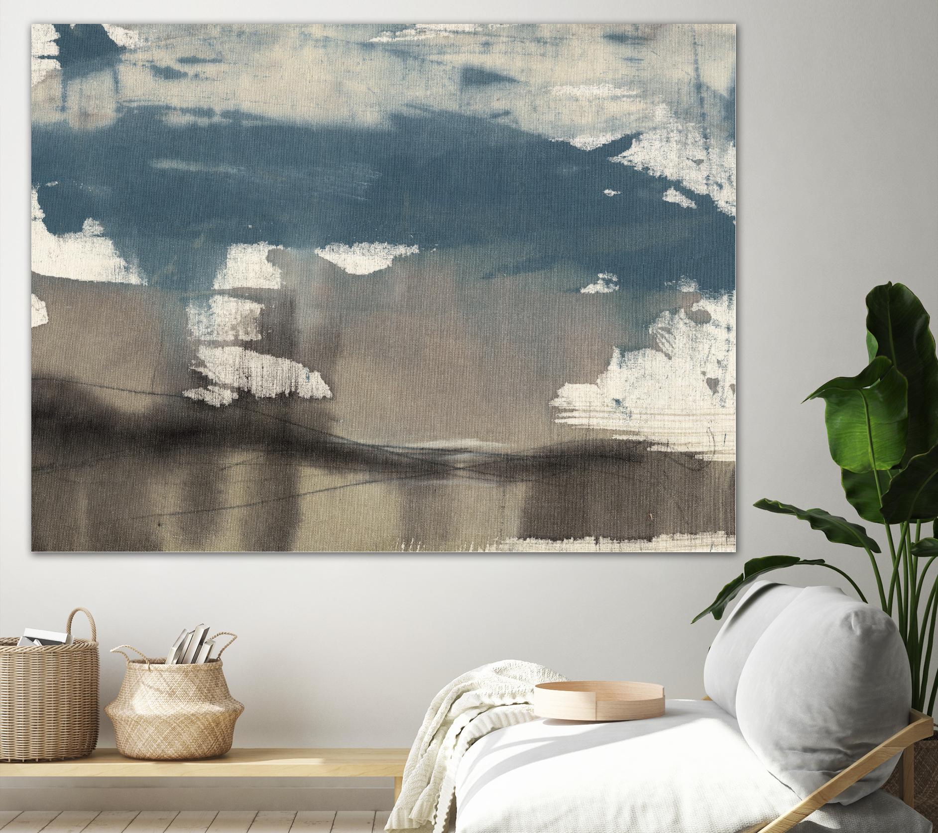 Kinetic Coastline I by Jennifer Goldberger on GIANT ART - blue abstract abstract 