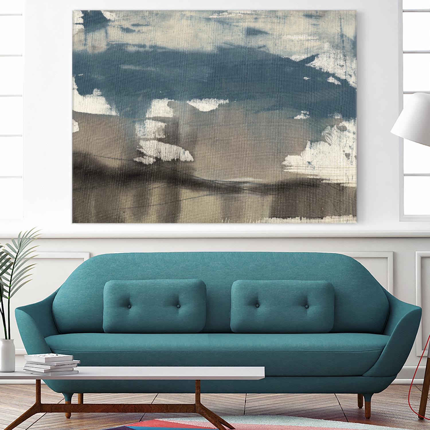 Kinetic Coastline I by Jennifer Goldberger on GIANT ART - blue abstract abstract 